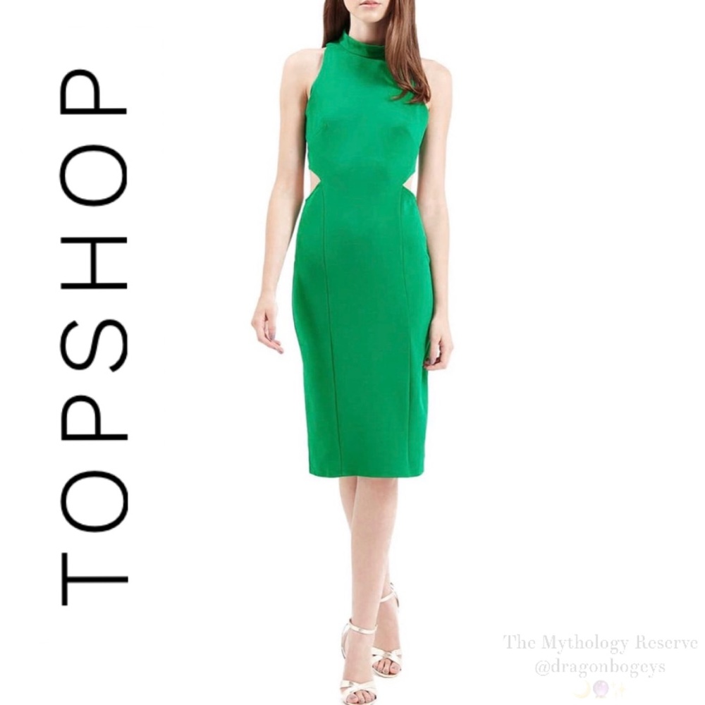 Topshop Cutout Midi Dress
